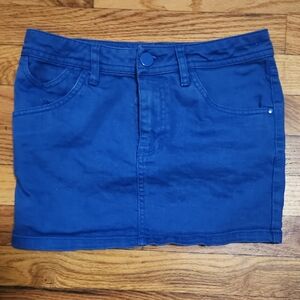 H&M Blue Pencil Mini Skirt Casual